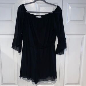 Elegant Black Off-Shoulder Jumpsuit